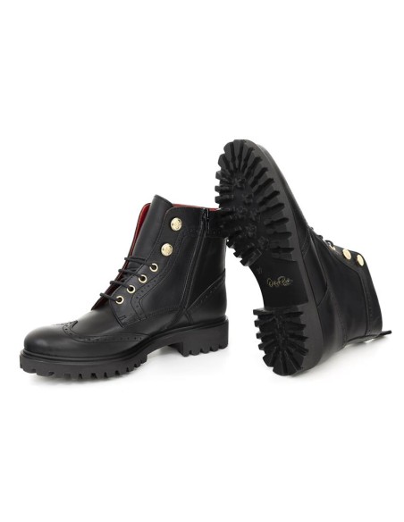 Brown leather women's boots