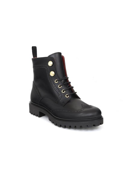 Brown leather women's boots