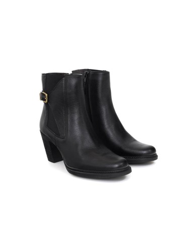 Black leather women's boots