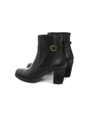 Black leather women's boots