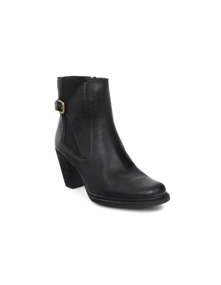 Black leather women's boots