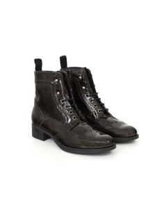 Brown leather women's boots 2