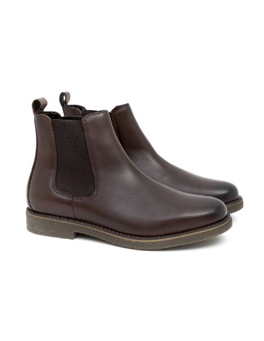 bottines chelsea en cuir marron BERTORE-BROWN