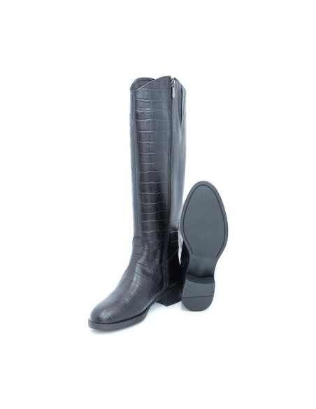 bottes femme de peau le noir W-CROBO-NEGRO