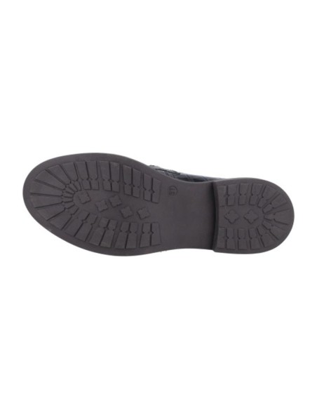 Black leather women's moccasins