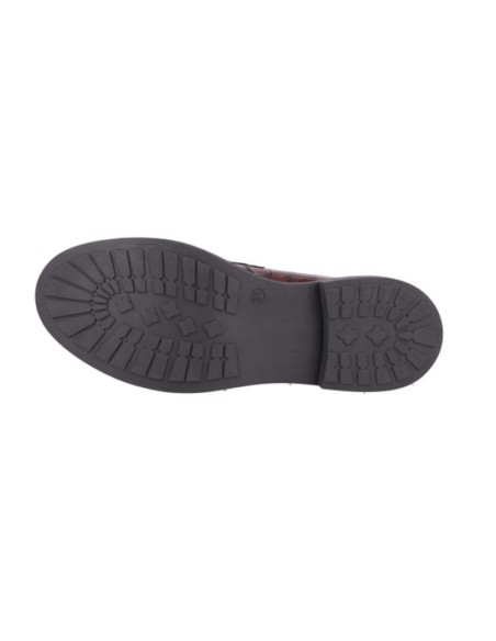Brown leather women's moccasins