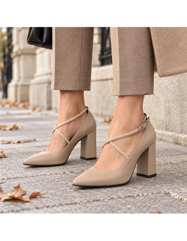 chaussures habillées femme de peau beige W-DAISY-BEIGE