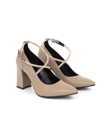 Beige leather Dressing Shoes