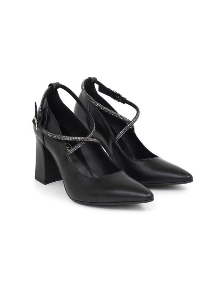 Zapato de Vestir de piel liso color negro