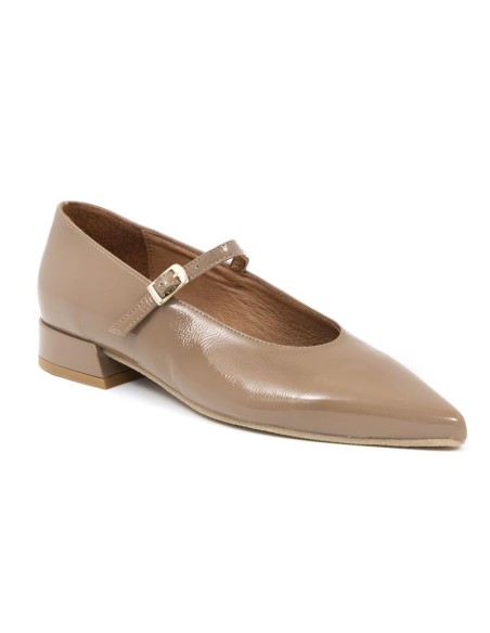 chaussures habillées femme de peau beige W-DANA-CAMEL