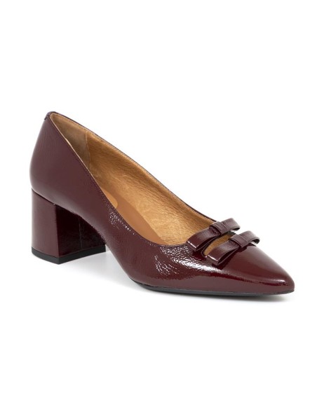 chaussures habillées femme de peau Bordeaux W-DASE-BURGUNDY