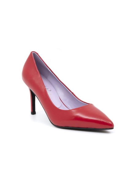 Zapato de Vestir de piel liso color rojo