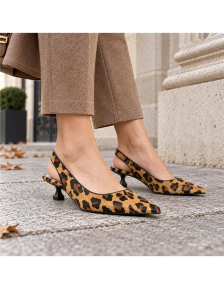 chaussures habillées femme  poil de poney beige W-DISEO-CAMEL