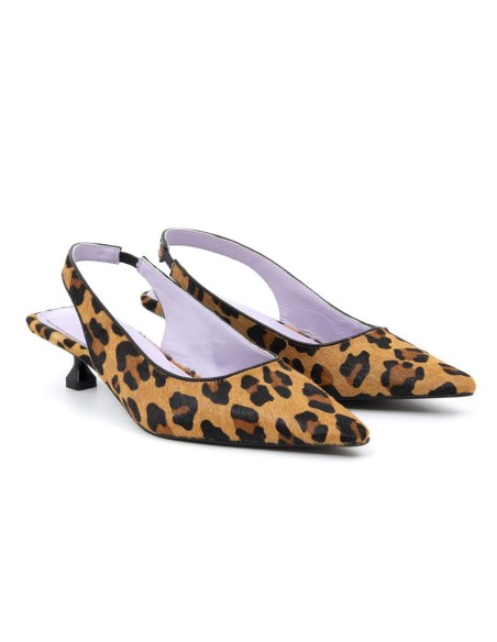 Beige pony hair Dressing Shoes