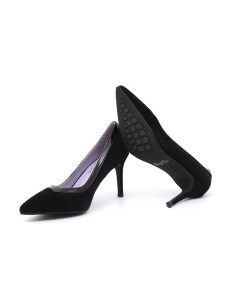 chaussures habillées femme suède le noir W-DOLY-NEGRO