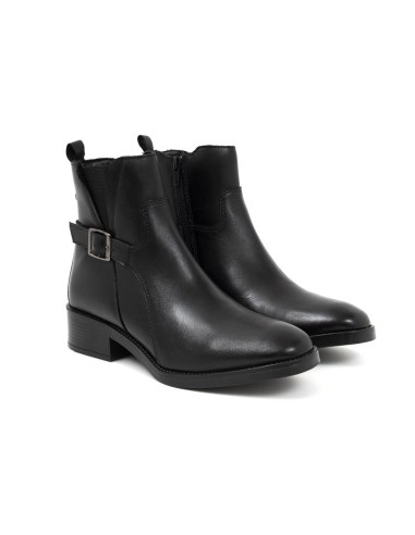 bottines femme de peau le noir W-ECHAN-BLACK