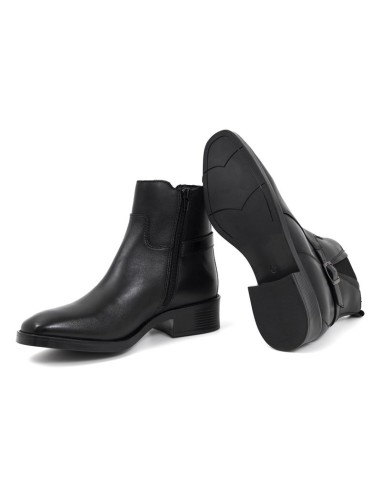 Black leather women's boots