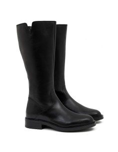 Black leather Women's high boots 2