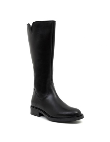 Botas de mujer de piel liso color negro