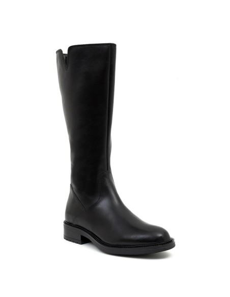 Botas de mujer de piel liso color negro