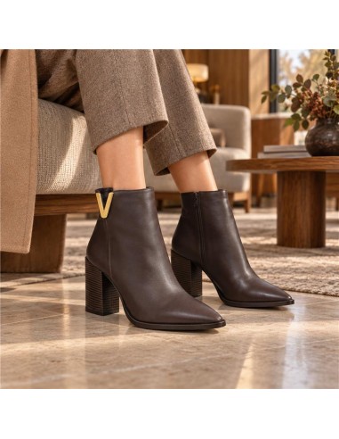 Botines de mujer liso liso color marrón