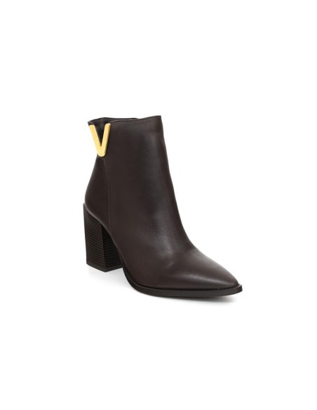 Botines de mujer liso liso color marrón