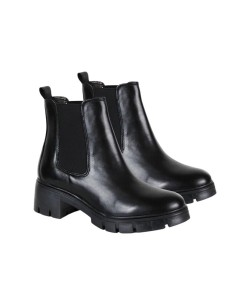bottines femme de peau le noir W-FARMAN-BLACK 2