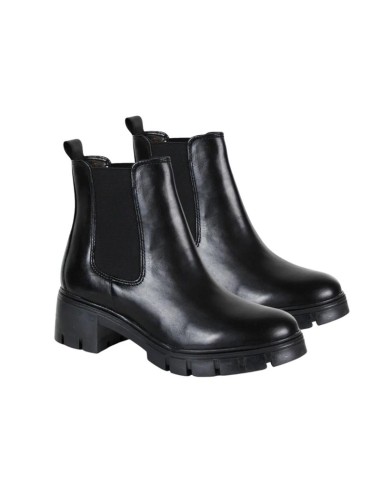 bottines femme de peau le noir W-FARMAN-BLACK