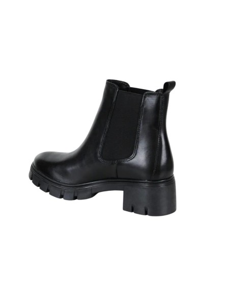 Botines de mujer de piel liso color negro