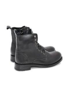 Botines de mujer de piel acabado a mano color negro 2