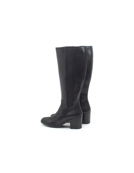 Botas de mujer de piel difuminado color negro