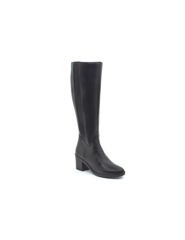 Black leather Women's high boots