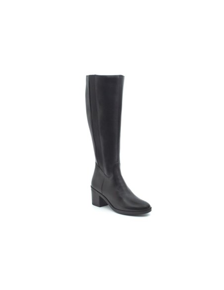 Black leather Women's high boots