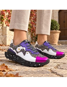 Pink leather Women's sneakers