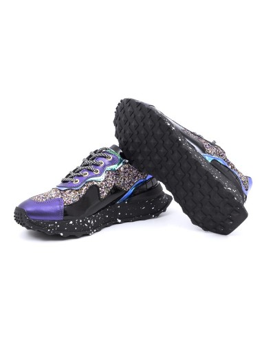 purple leather Women's sneakers