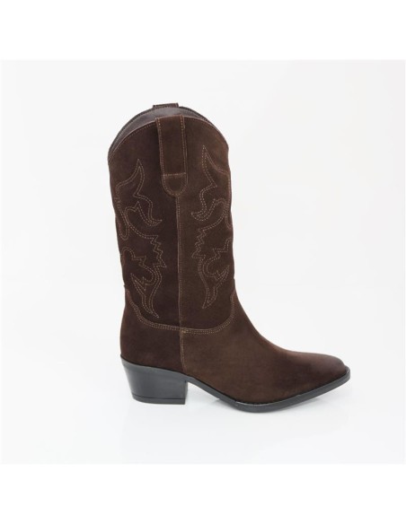 Brown suede Women's high boots