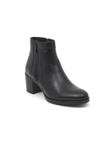 black leather women's ankle boots W-NEUMAGE-NEGRO