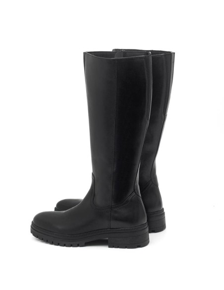 Botas de mujer de piel liso color negro
