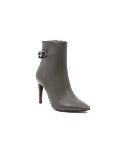 bottines femme lisse vert W-HENAR-KAKI