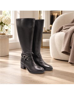 bottes femme de peau le noir W-IRNELA-BLACK