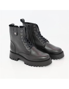 Black leather Women's high boots 2
