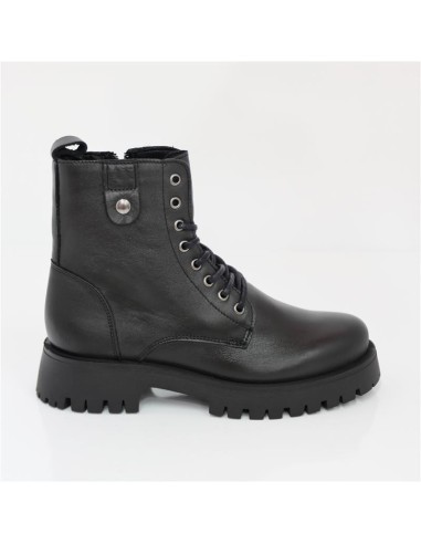Botas de mujer de piel difuminado color negro