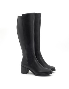 Botas de mujer de piel liso color negro 2