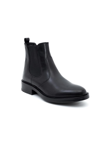 Black leather women's boots