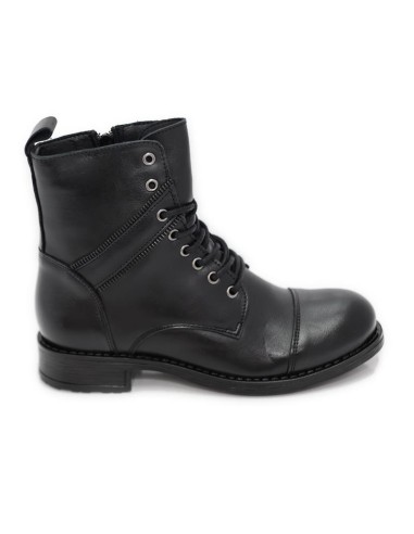 bottines femme de peau le noir W-MAGOR-BLACK