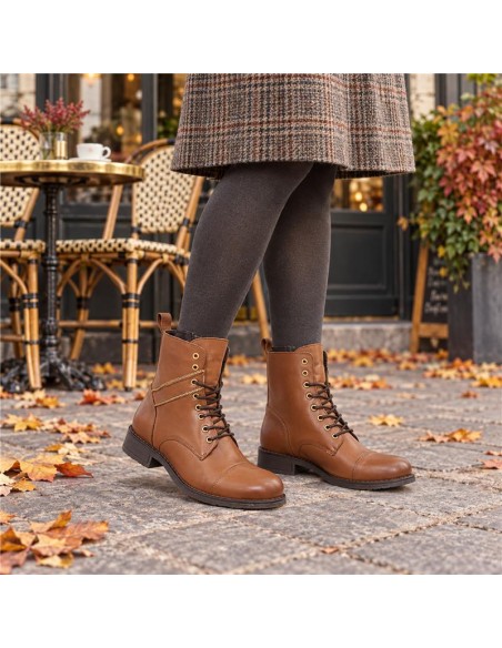 bottines femme de peau cuir W-MAGOR-CUERO