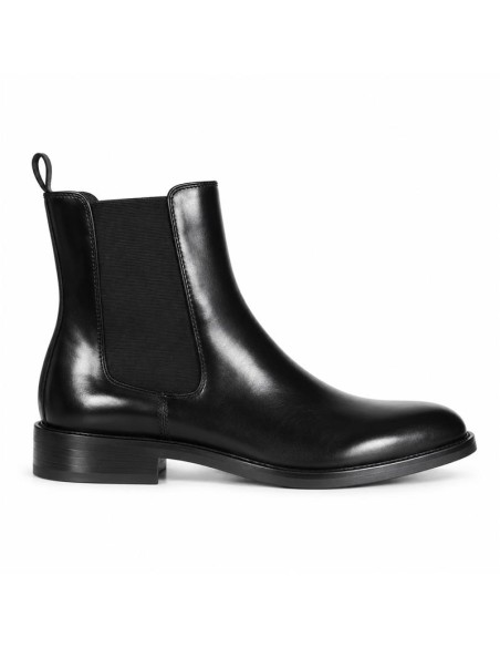 Botines Chelsea de piel con hebilla color negro