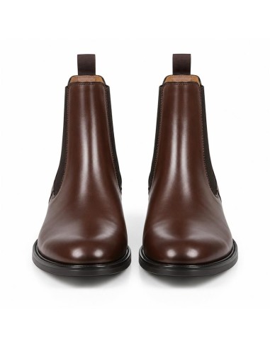 Brown leather chelsea boots