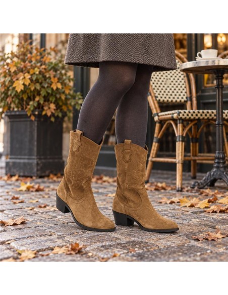 Light Brown suede Women's high boots