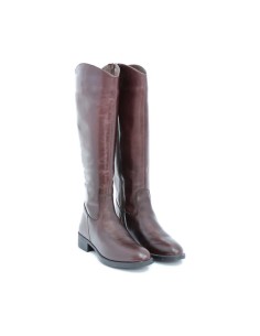 Brown leather Women's high boots 2